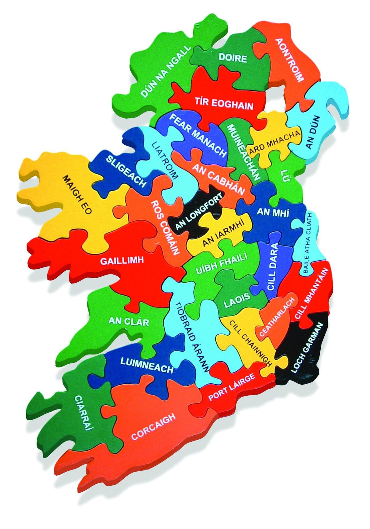 мапа на мапата на ирска како gaeilge