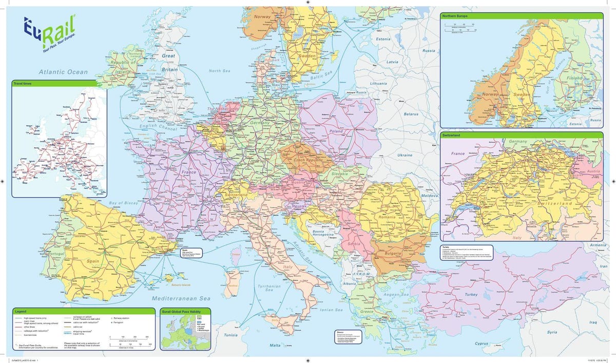 карта на eurail ирска