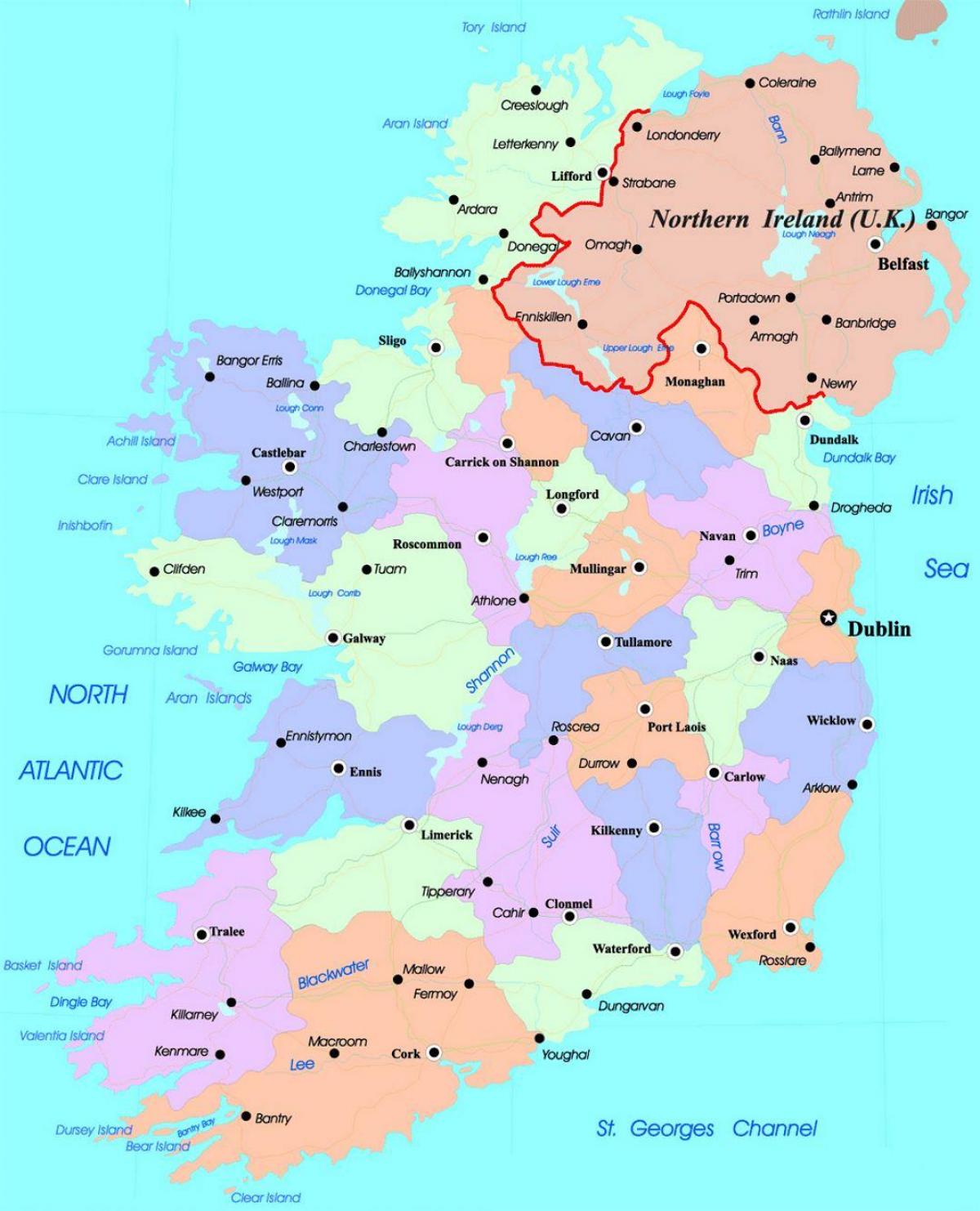 карта на irelands