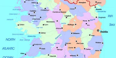 Карта на irelands