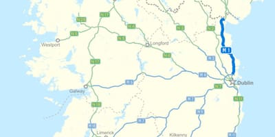 Карта на ирска автопат