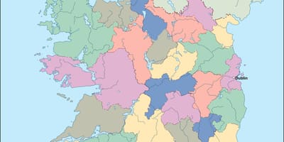 Карта на ирска мапата вектор