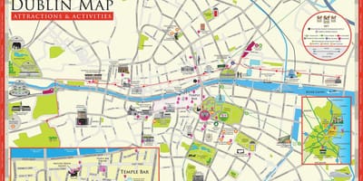 Карта на даблин ирска туристички атракции