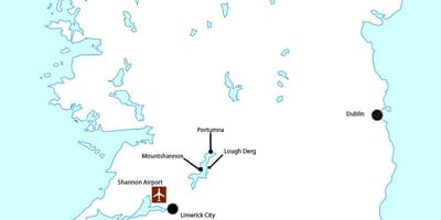Карта на shannon аеродромот ирска