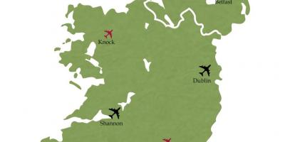 Меѓународниот аеродром во ирска мапа
